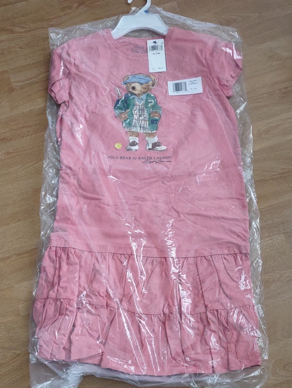 Ralph Lauren Pink Polo Bear Ruffle Dress